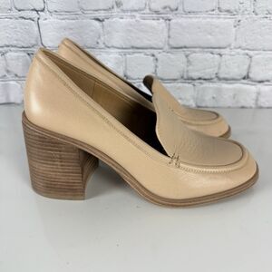 Crown Vintage Caitlun Pump Off White Block Heel Business Casual Shoe